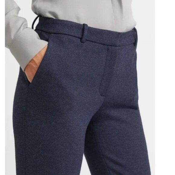 Theory Size 0 Tailored Trouser Pants Double Knit Jersey in Navy - Picture 2 of 11